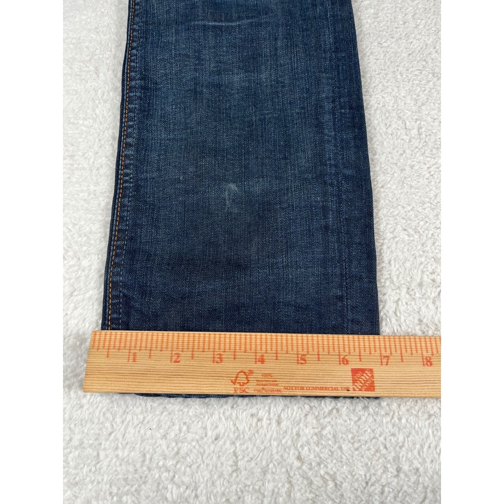 Nudie Jeans Co Grim Tim Org White Knee Slim Straight Dark Wash 31x34 (32x34) - Picture 9 of 9